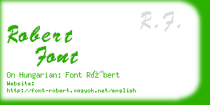 robert font business card
